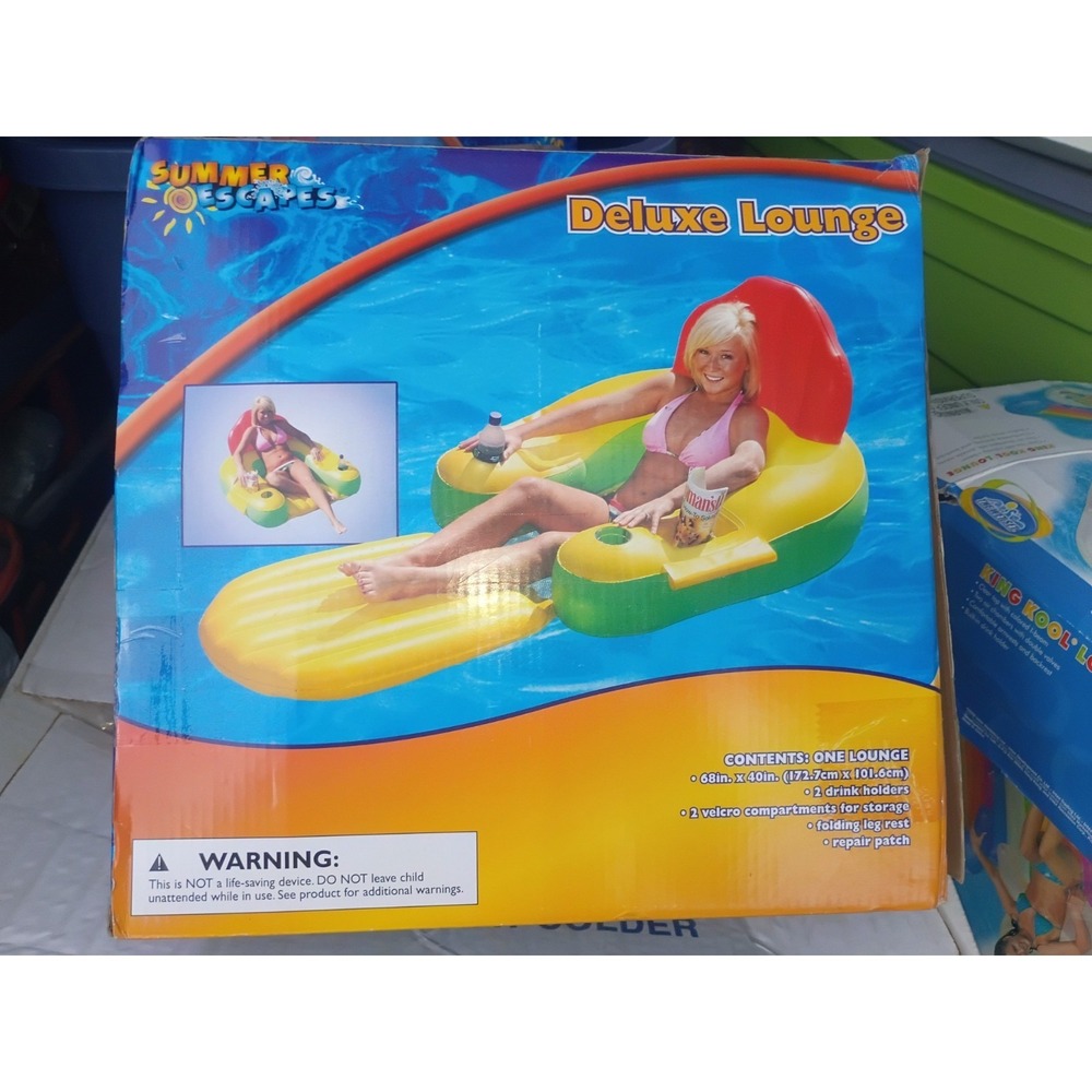 Summer Escapes Deluxe Lounge Float Holders, Leg Rest 68" Open Box